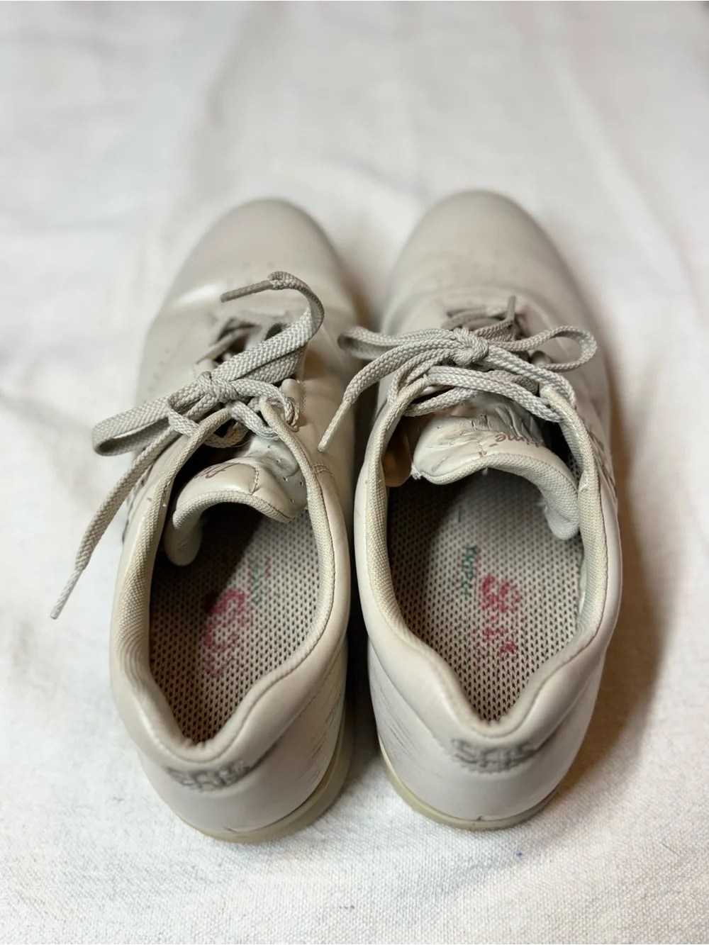 SAS Women's Cream Lace-Up Athletic Sneakers